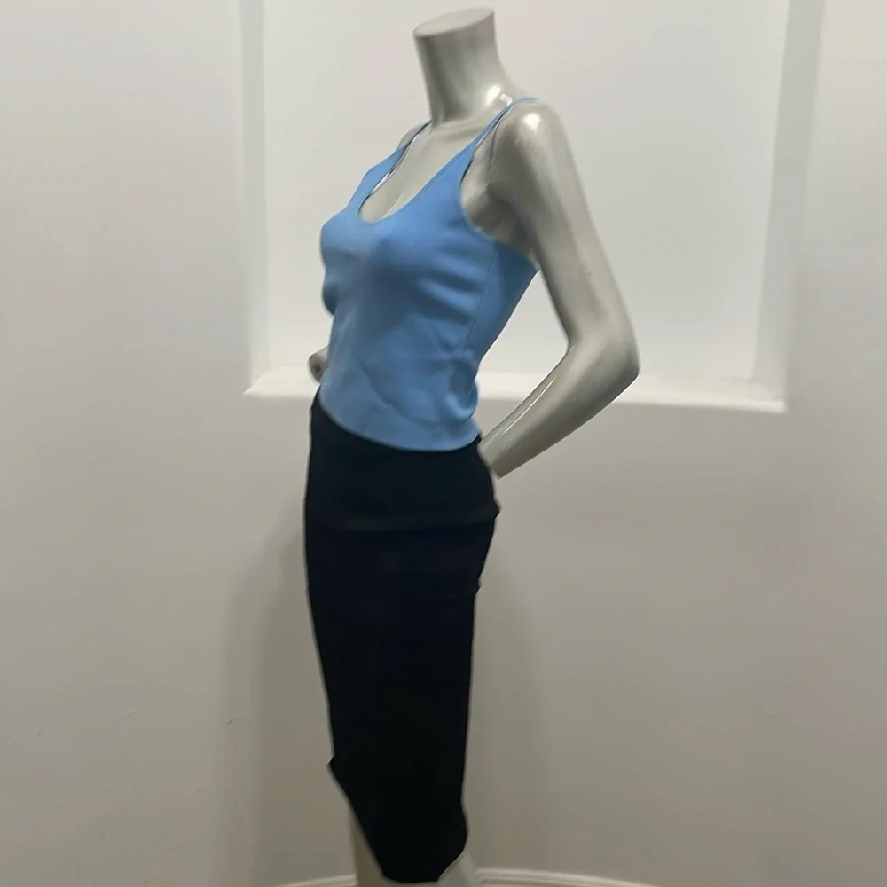 A.L.C. Ava Blue Crop Knit Tank Top - Picture 3 of 14